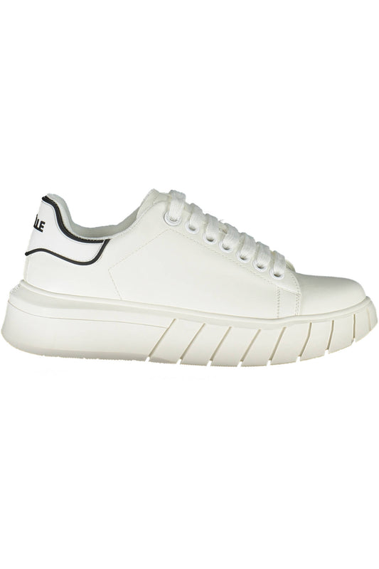 White women's GAELLE PARIS sport sneakers with breathable mesh and stylish design for active wear.