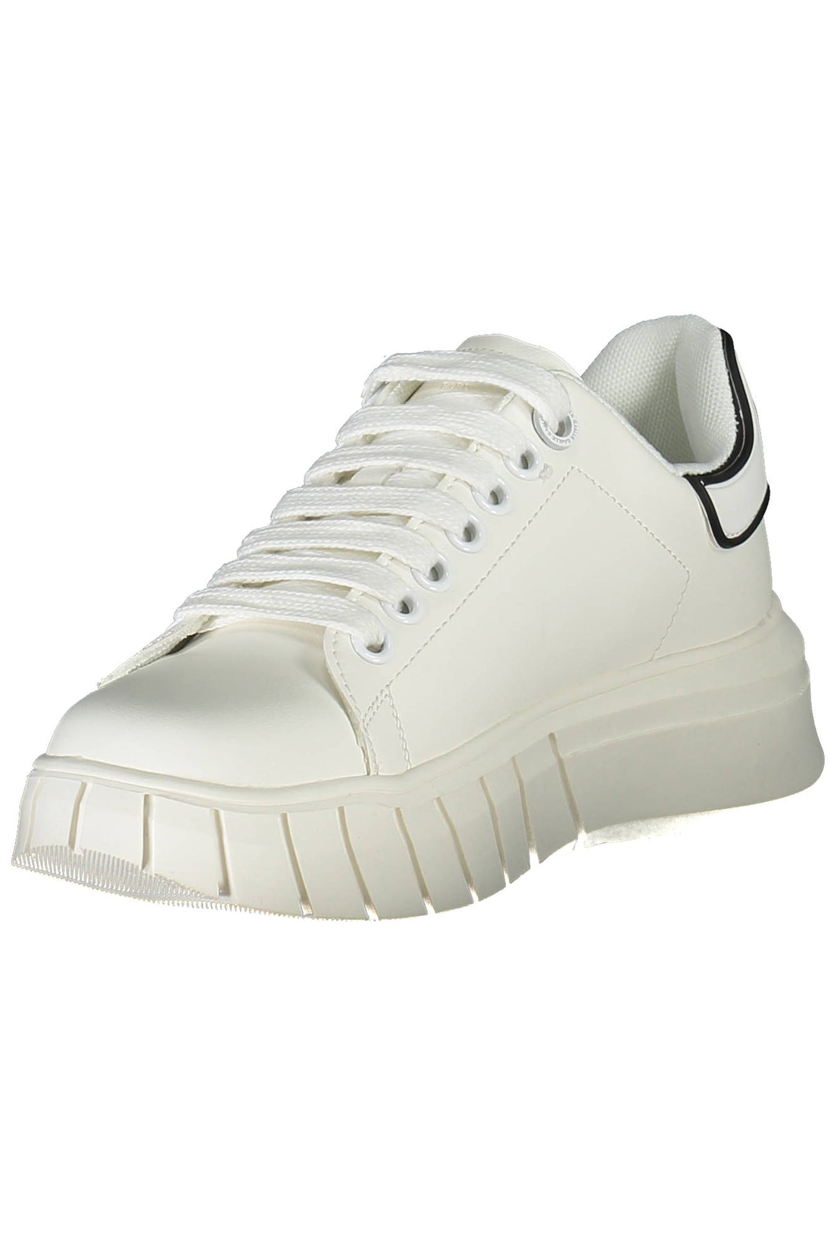 White women's GAELLE PARIS sport sneakers with breathable mesh and sporty design, perfect for active wear and casual outfits.