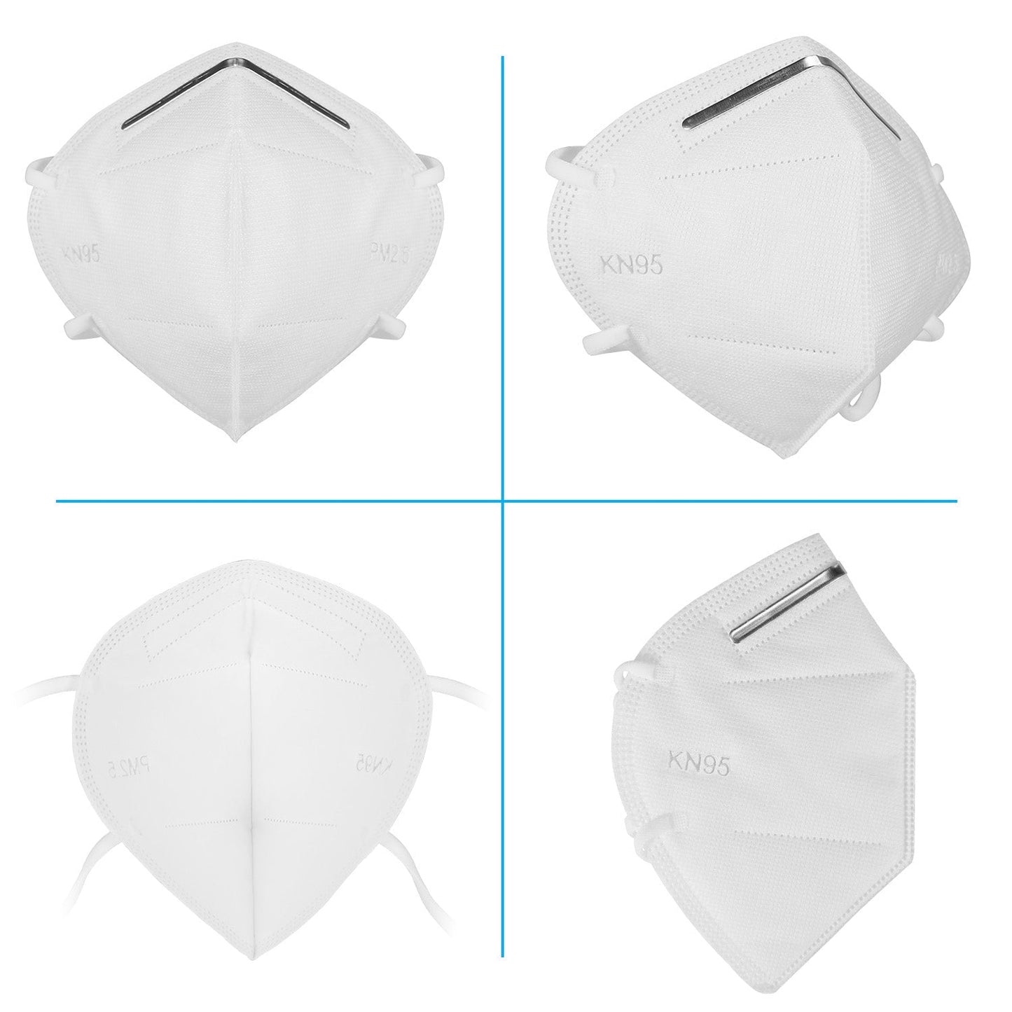 Set of 10 Gamba Beauty disposable KN95 protective face masks, featuring breathable material and secure ear loops.