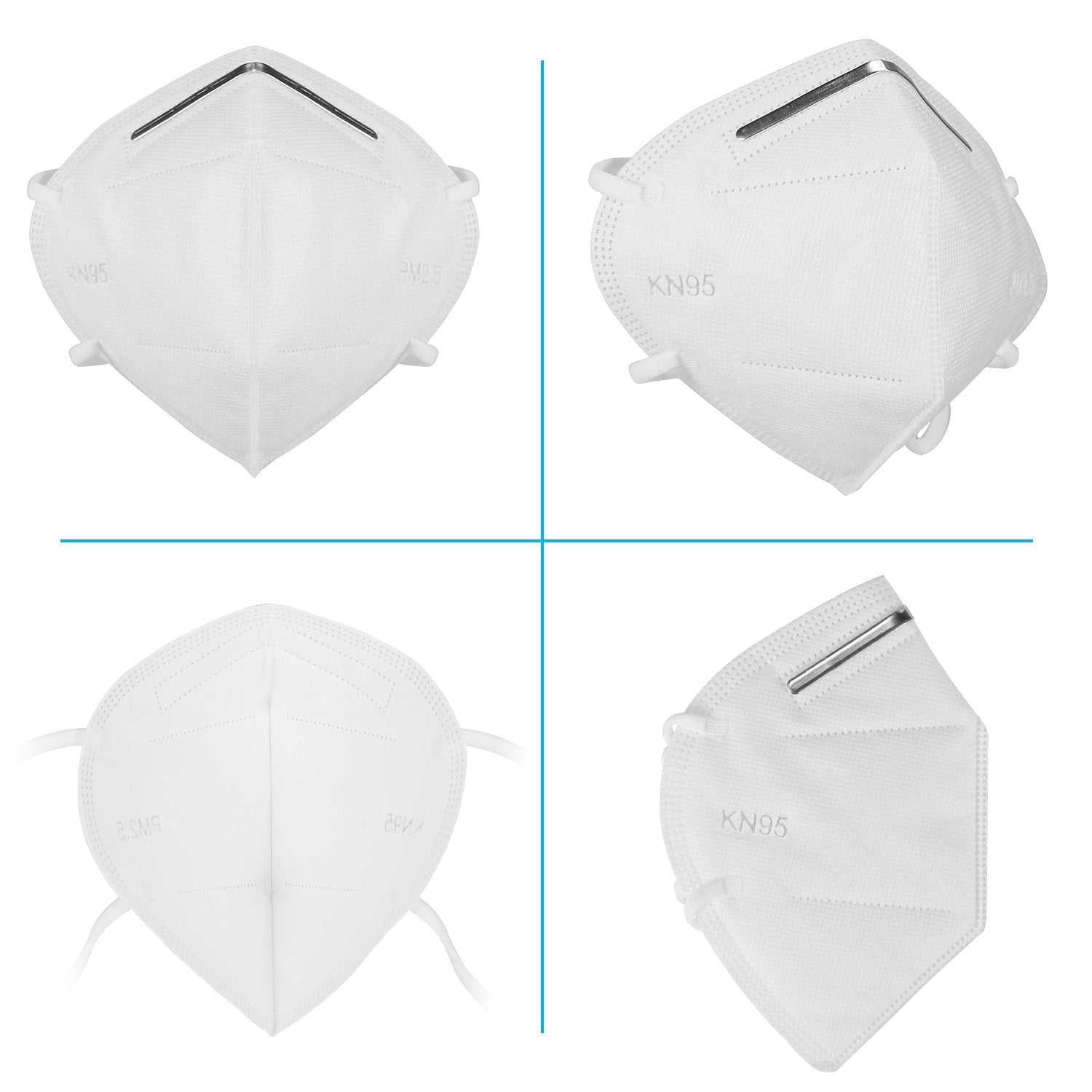 Set of 10 Gamba Beauty disposable KN95 protective face masks, featuring breathable material and secure ear loops.