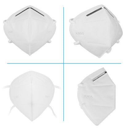 Set of 10 Gamba Beauty disposable KN95 protective face masks, featuring breathable material and secure ear loops.