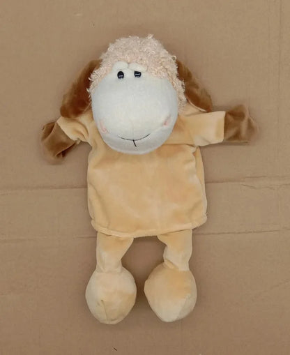 35cm cartoon animal hand puppet featuring lion, elephant, and pig plush toys for interactive play by Game On Interactive LLC.