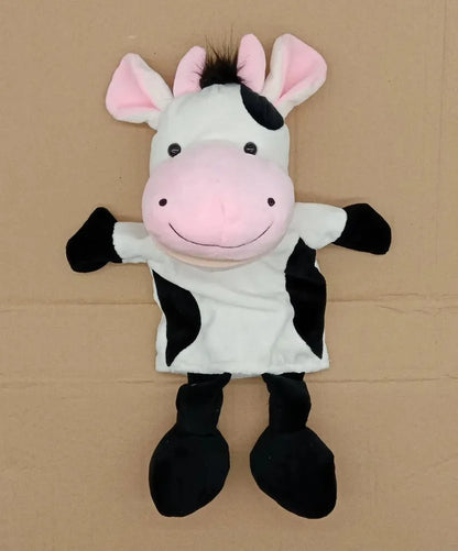 35cm cartoon animal hand puppet featuring a lion, elephant, and pig plush toys for interactive play by Game On Interactive LLC