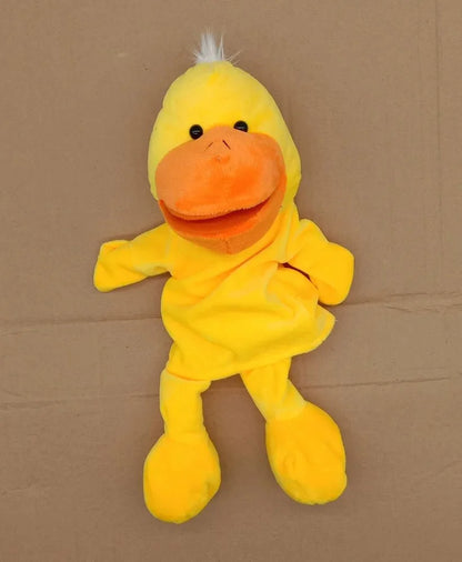 35cm cartoon animal hand puppet featuring a plush lion, elephant, and pig for interactive play by Game On Interactive LLC.