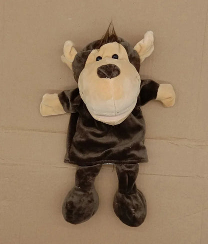 35cm cartoon animal hand puppet featuring a lion, elephant, and pig plush toys for interactive play, from Game On Interactive LLC.