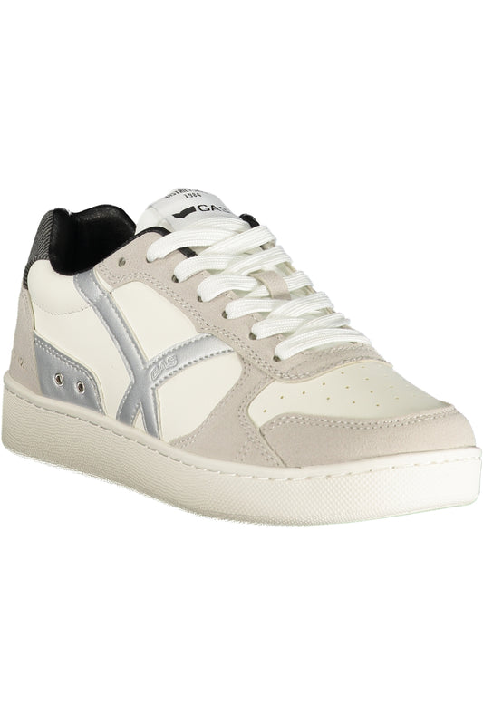 White GAS women's sports sneakers with breathable mesh and cushioned soles, designed for active wear and comfortable movement.