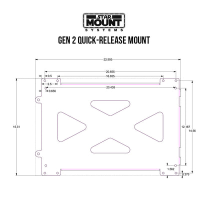 Extra bottom base plate Rectangle Quick Release Mount