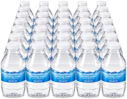 Pack of 35 mineral-enhanced purified drinking water mini bottles, 8 fl oz each, ideal for lunchboxes, travel, gym, and events.