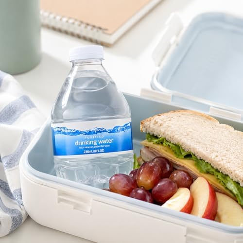 A pack of 35 mineral-enhanced purified drinking water mini bottles, 8 fl oz each, for lunchboxes, travel, gym, and events.