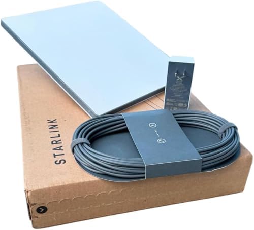 Generic Starlink mini portable satellite internet kit with compact 4th gen antenna, high-speed, low-latency satellite connectivity device.