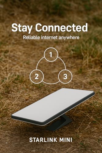 Generic Starlink Mini portable satellite internet kit with compact 4th gen antenna, high-speed, low-latency satellite internet device.