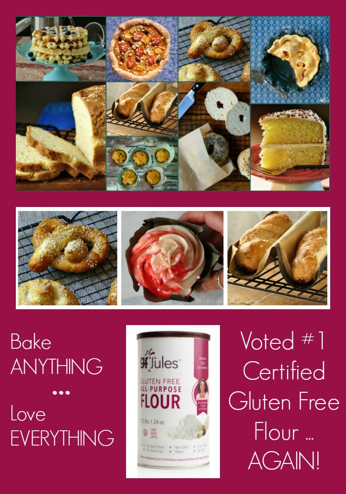 gfJules all-purpose gluten-free flour in a 5 lb bag, versatile food item for gluten-free baking and cooking