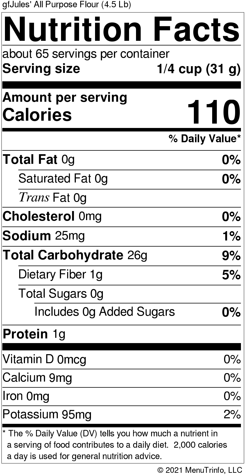 gfJules All Purpose Gluten-Free Flour in a 5 lb bag, natural food ingredient for baking and cooking.