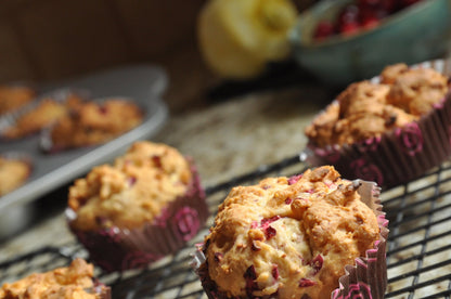 Pack of gfJules gluten-free muffin mix with a colorful box, ready for baking delicious, allergy-friendly muffins.