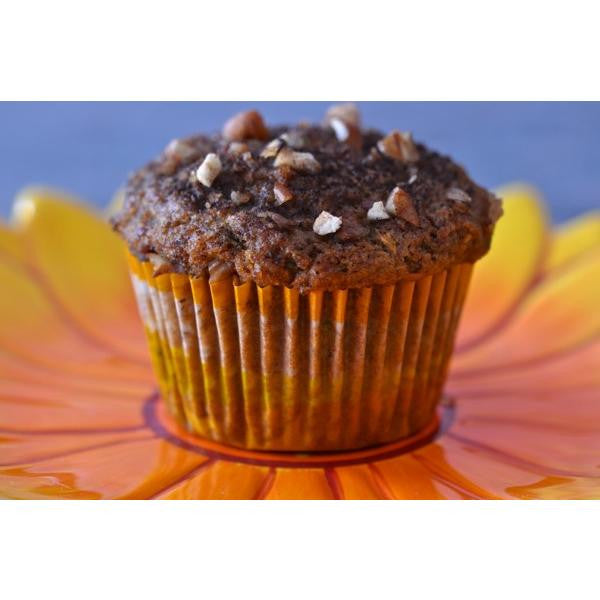 Pack of gfJules gluten-free muffin mix in a resealable bag, showcasing the product label and packaging design.