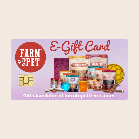 Farm To Pet E-Gift Card gift card displayed digitally