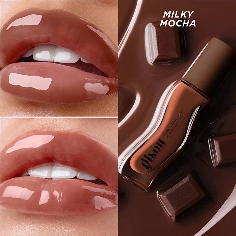 Gisou New Autumn Winter Limited Edition Long - lasting Moisturizing Lip Oil Gloss Care Lips Plumping Exfoliating Milky Mocha Gloss - BACKUPMYFILESNOW.COM®