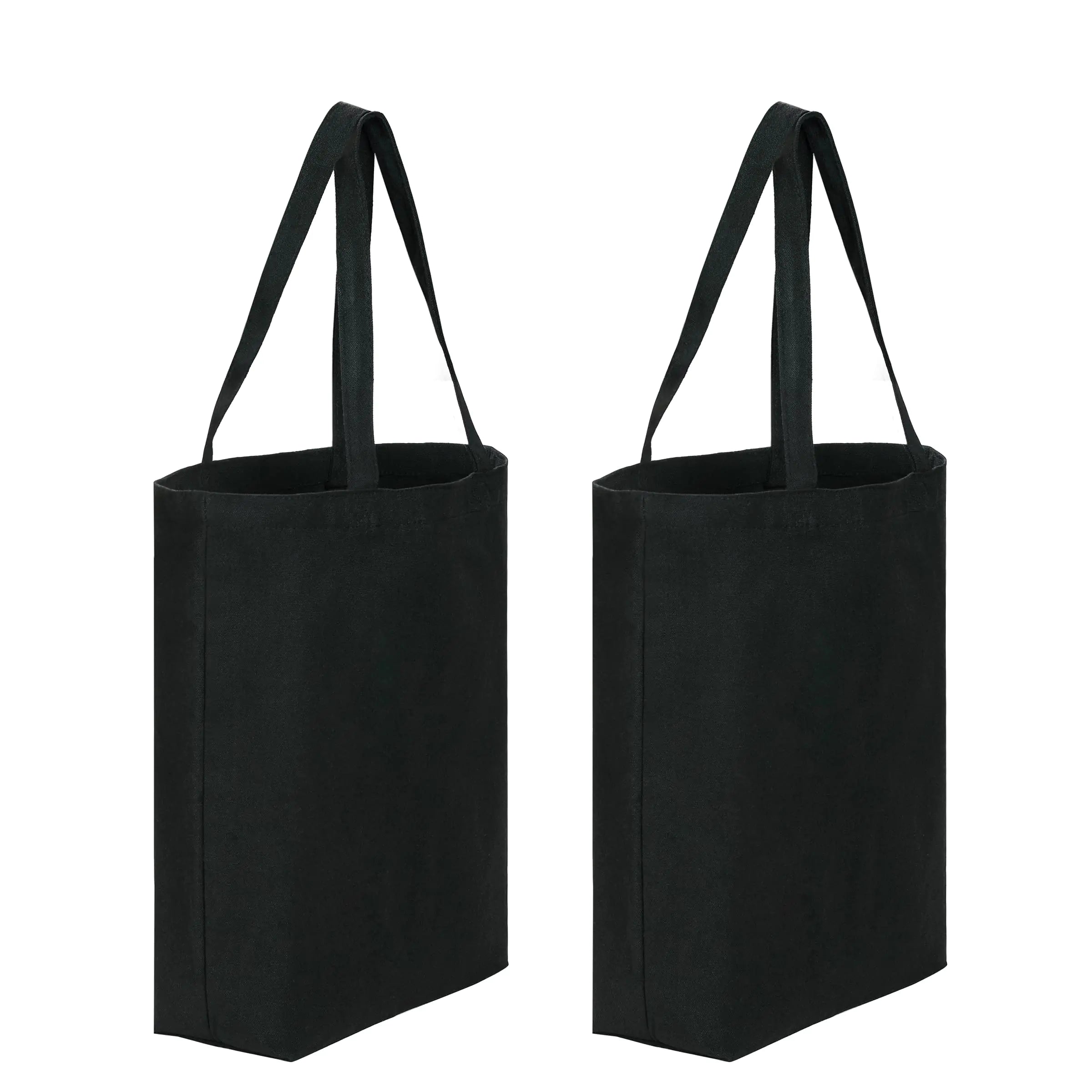 Canvas Tote Bags2 Pcs Tote Bags Multi-Purpose Reusable Blank Canvas Bags Use For Grocery BagsBook BagsShopping BagsDIY Gift Bags.