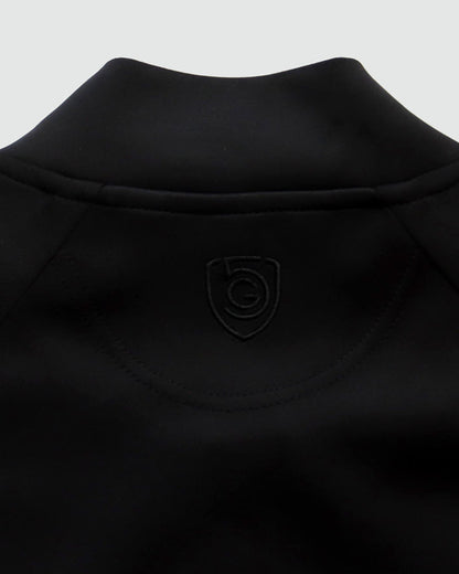 Black Goal Five Powerstripe LS Track Jacket, lifestyle image showing the slim fit design and sporty style.
