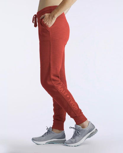 Goal Five Freasy Jogger in carbon color, lifestyle image showing relaxed fit and comfortable design for casual wear.