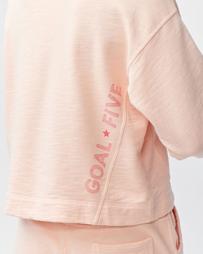 Goal Five Freasy Crew lifestyle shirt in Nectar XS, casual fit with soft fabric, perfect for everyday wear.