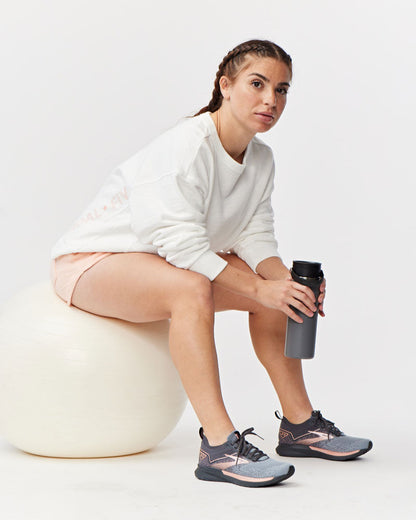 Goal Five Freasy Crew lifestyle sweatshirt in Nectar XS, showing the casual fit and comfortable fabric on a model.