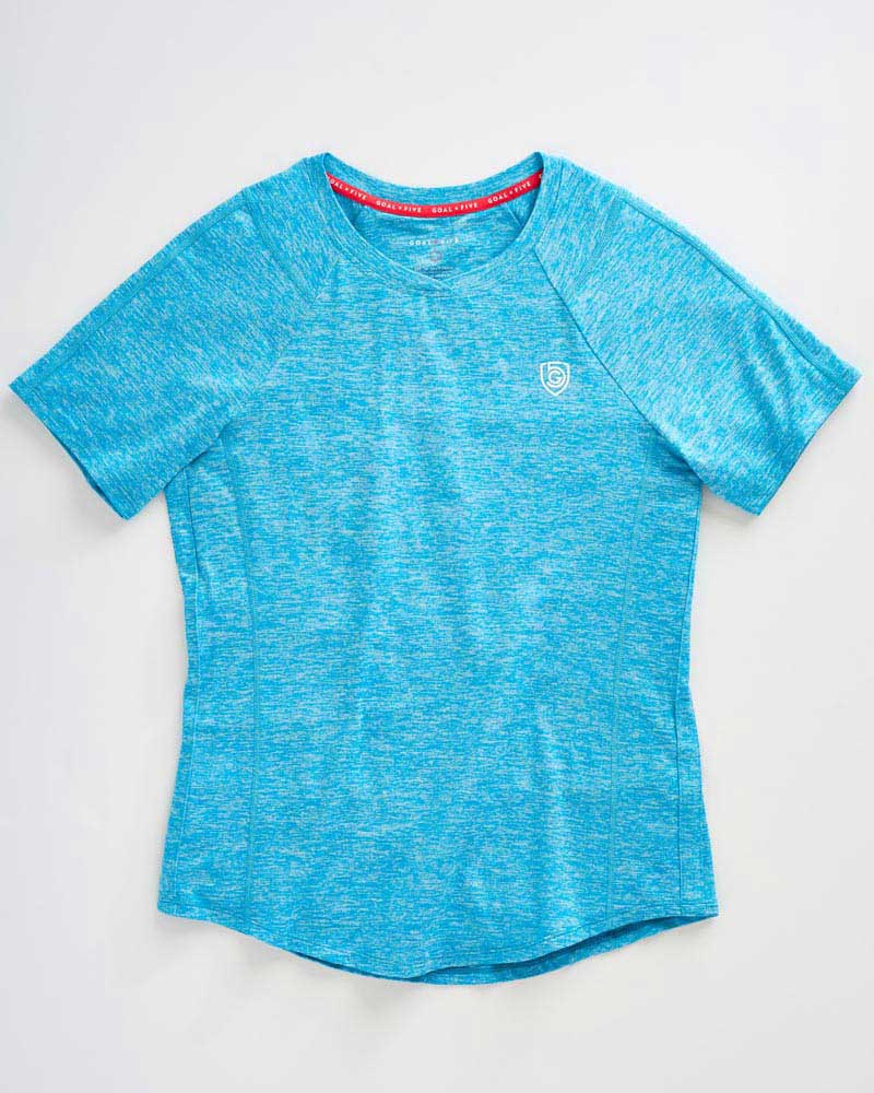 Advance Women's Training Top by Goal Five in ash heather, lightweight athletic top with a fitted design for workouts.