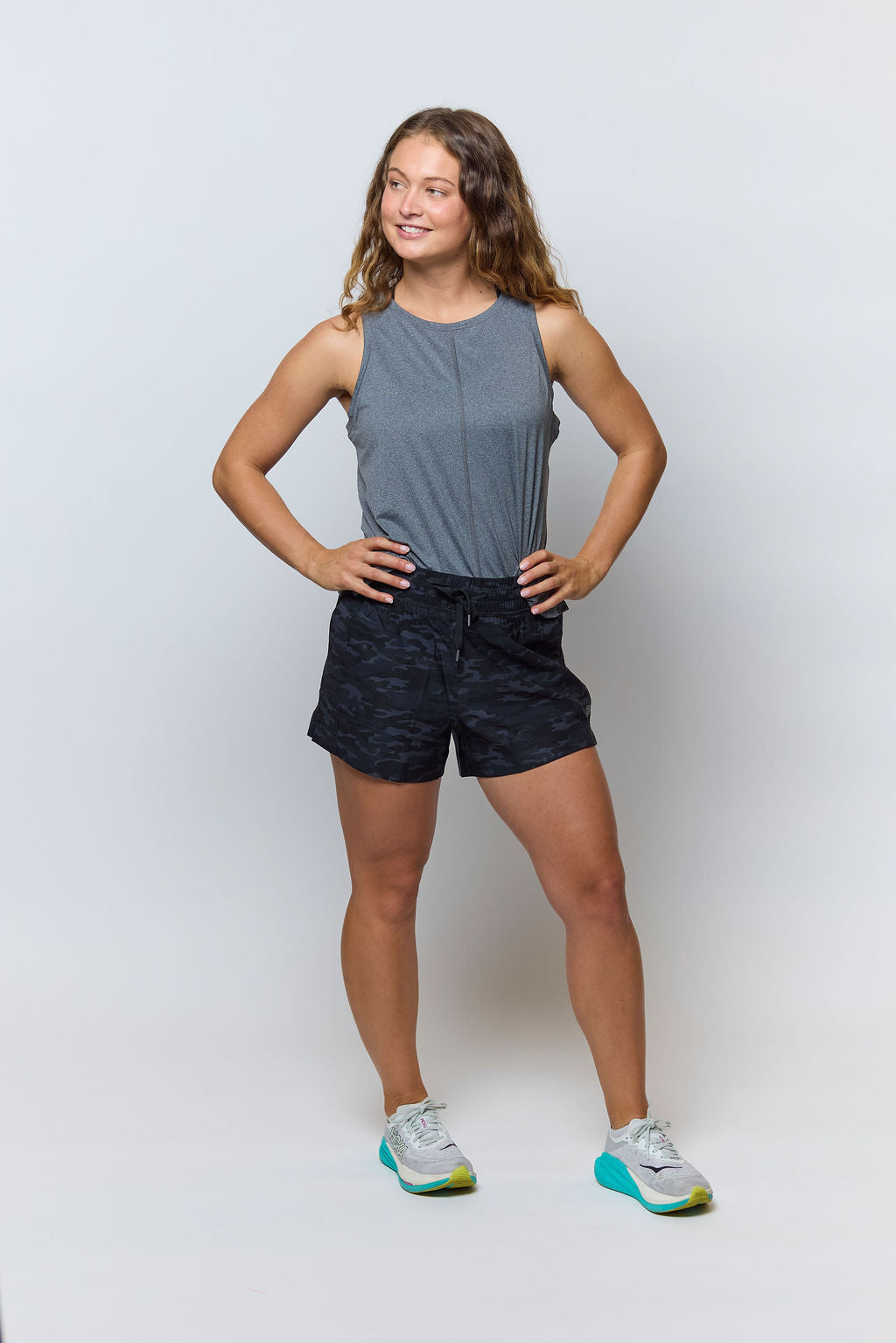 Black camo Goal Five Indie 2.0 women's sport shorts for training, made for comfortable active wear.