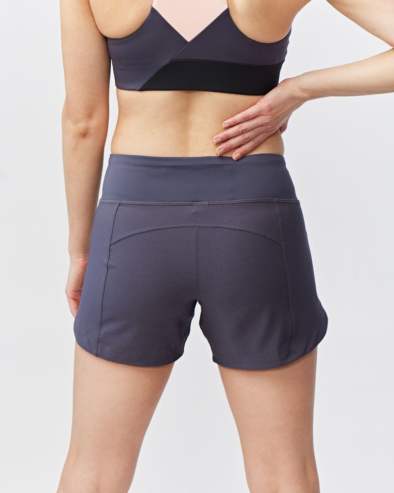 Black Excel women's workout shorts by Goal Five, training apparel with a comfortable fit for active fitness routines.