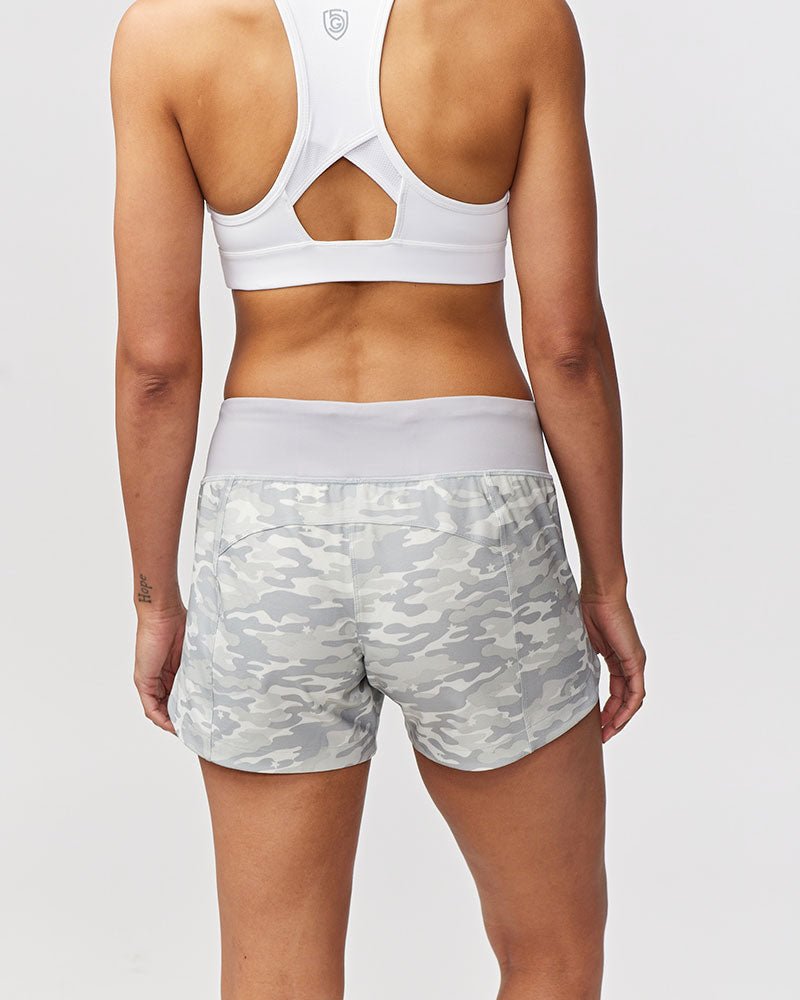 Black Excel women's workout shorts by Goal Five, designed for training with a comfortable fit and breathable fabric.