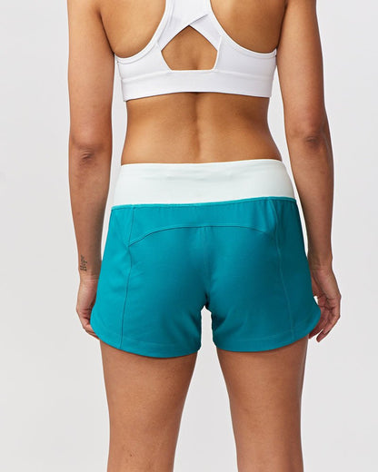 Black Excel Women's Workout Shorts by Goal Five, training shorts with a comfortable fit for active fitness routines.