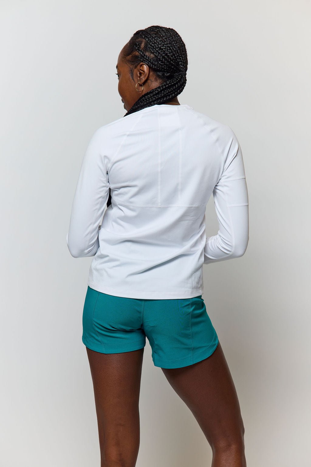 Black Excel women's workout shorts by Goal Five, designed for training with a comfortable fit and athletic style.