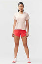 Black Excel women's workout training shorts by Goal Five, shown in size XS, designed for active exercise and comfortable movement.
