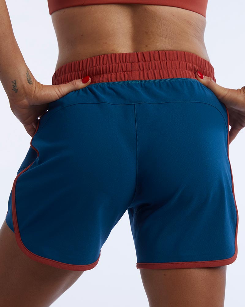 Black Indie Women's Sport Shorts by Goal Five, training shorts with a comfortable fit and athletic design for women.