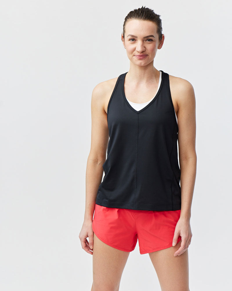 Black Goal Five Mesh It To Me training tank top for women, lightweight and breathable athletic wear, XS size.