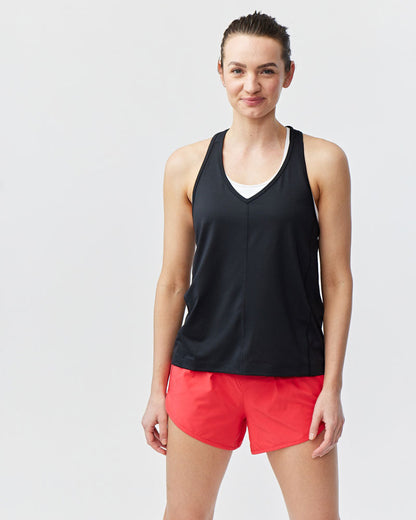 Black Goal Five Mesh It To Me training tank top for women, lightweight and breathable athletic wear, XS size.