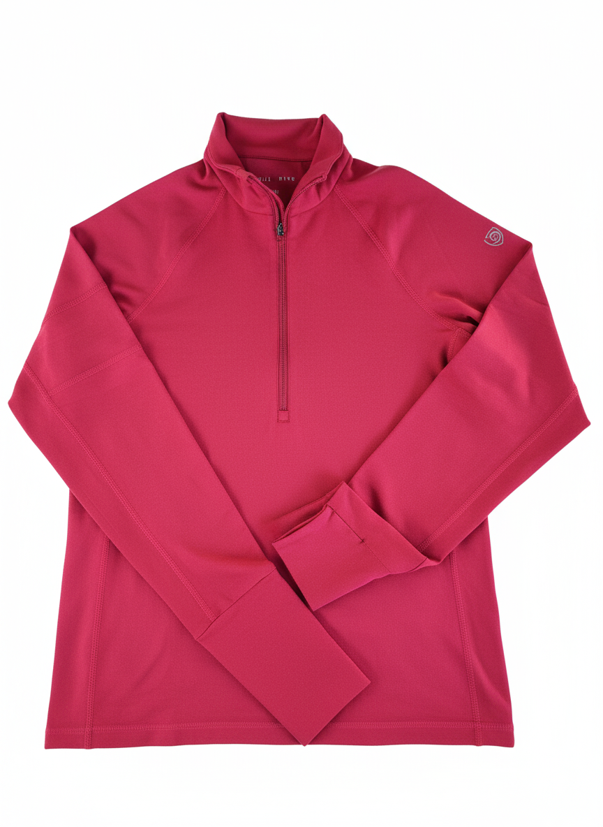 Goal Five Foudy Mid-Weight Long Sleeve ½ Zip Top for training, shown in carbon color with a relaxed fit and zip collar detail.