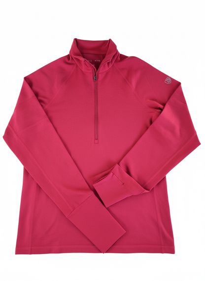 Goal Five Foudy Mid-Weight Long Sleeve ½ Zip Top for training, shown in carbon color with a relaxed fit and zip collar detail.