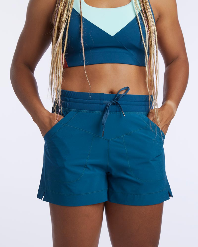 Goal Five Triple V women's athletic shorts for training, coastal color, XS size, lightweight and comfortable workout bottoms.