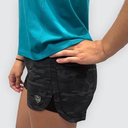 Goal Five women's training workout shorts in hot coral, XS size, designed for comfortable and fast-moving fitness activities.
