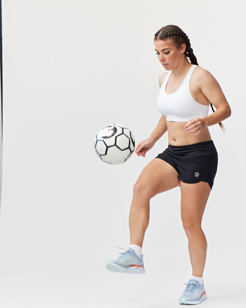 Goal Five women's training workout shorts in hot coral, size XS, designed for fast and free movement during exercise.