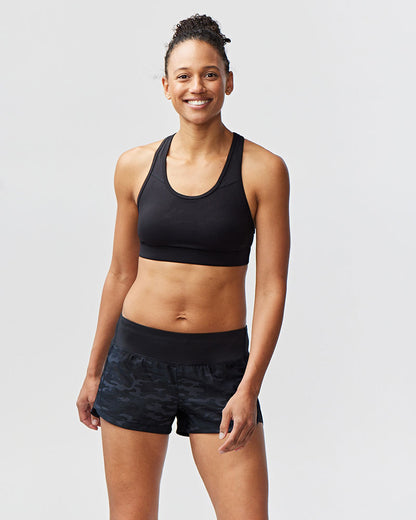 Goal Five women's training workout shorts in hot coral, lightweight and fast-drying for active exercise and fitness routines.
