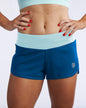 Goal Five women's training workout shorts in hot coral, lightweight and fast-drying for comfortable fitness wear.