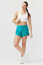 Goal Five Sheva Women's High Rise Running Shorts in hot coral, perfect for training and running, with a comfortable high-rise fit.