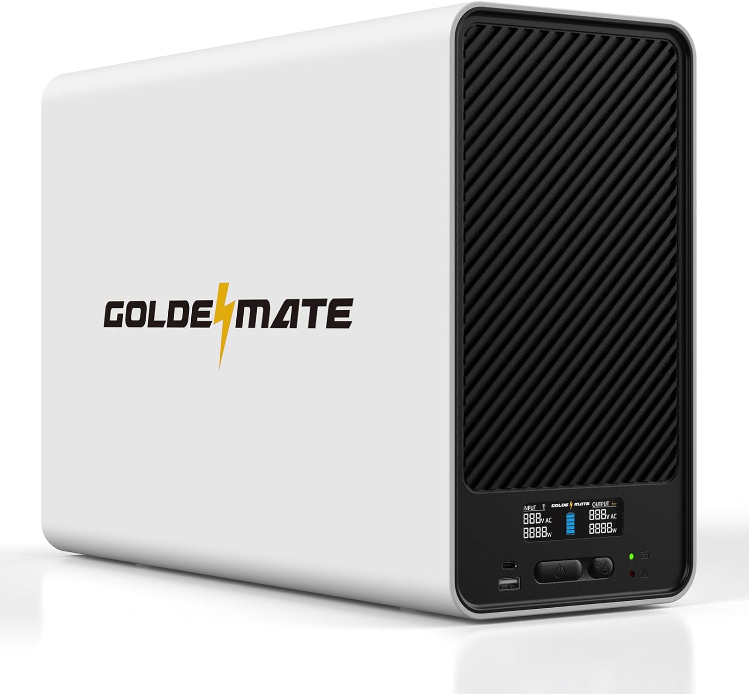 GOLDENMATE 1500VA/1000W Lithium UPS Battery Backup and Surge Protector, Backup Battery Power Supply with LiFePO4 Batteries(296Wh), AVR, Line Interactive Sinewave UPS System, 8 Outlets, LCD Display - BACKUPMYFILESNOW