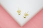 Small 18K gold filled ball stud earrings by MIA Jewelry, lightweight and minimalist jewelry accessory.