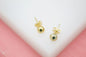 Small 18K gold-filled ball stud earrings by MIA Jewelry, featuring tiny, minimalist design perfect for everyday wear.