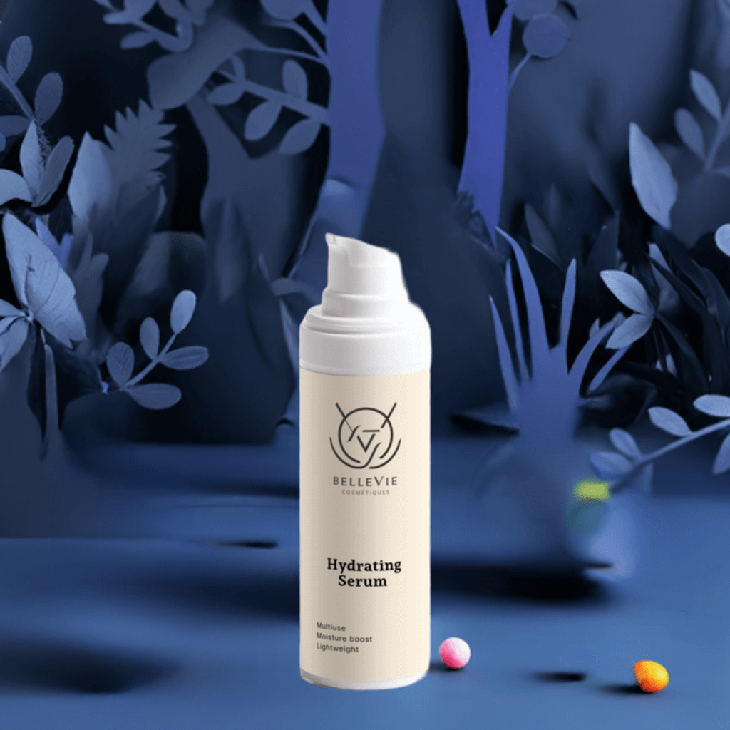 BelleVie Cosmétiques Deep Moisture Duo with hydrating serum and boost gel for nourishing, revitalizing skincare.