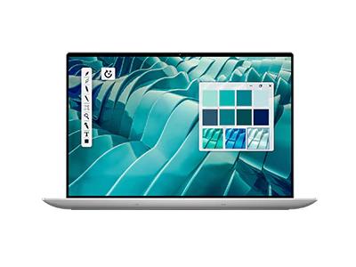 Dell 4MMXY Laptop with Core Ultra 7-255H processor, 32GB RAM, 1TB SSD, business ultrabook, black design, open screen showing keyboard