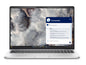 Dell Pro 16 Plus laptop with Intel Core Ultra 5 processor and 512GB SSD, shown with open screen and keyboard.